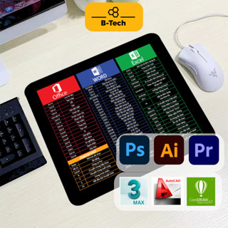 Miếng lót chuột phím tắt, bàn di chuột mouse pad 25x30 vải dày 3mm, chống trượt, may bo viền, chống nước - B-Tech
