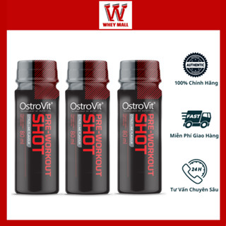 Ostrovit Pre Workout Shot (80ml) - Chai Uống Giúp Tăng Sức Mạnh, Sức Bền Pre Workout Bổ Sung Trước Khi Tập 1 Lần Dungf