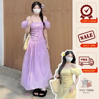 Đầm Maxi Nhúng Nơ Xoè, nàng thơ siêu xinh