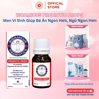 Bioamicus ProBiotic Drops - Men Vi Sinh Giúp Bé Ăn Ngon Hơn, Ngủ Ngon Hơn ( Chai10ml ) - Canada