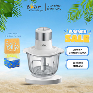 Máy Xay Thịt Bear 2L SB-MA02L, Cối Xay Thủy Tinh Nhuyễn Chống Ồn Chính Hãng - BH 18 Tháng - Công ty CP XNK Bear Việt Nam