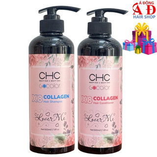 Dầu Gội Xả CHC X8 Collagen siêu mượt phục hồi tóc