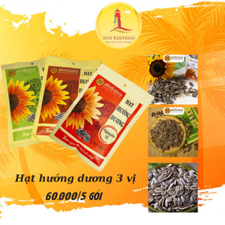   CỰC HOT  COMBO X5 Hạt Hướng Dương 3 vị Dừa Óc Chó Nguyên Vị gói 80g - Hà Nội Xưa  mix vị  