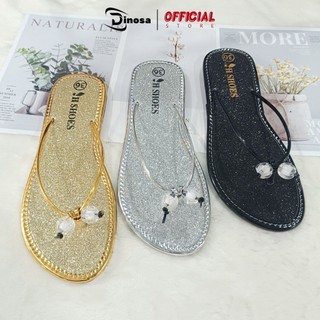 Dép kẹp nữ dây mảnh dinosa,dép xỏ ngón đính hạt châu siêu dễ thương.