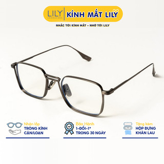 Gọng kính mắt nam nữ LILYEYEWEAR chất liệu kim loại cứng cáp thanh mảnh kiểu dáng thời trang 9253