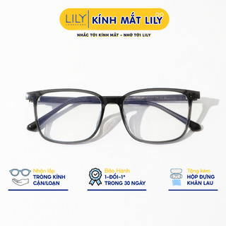Gọng kính nhựa mắt vuông LILYEYEWEAR kiểu đáng dễ đeo phù hợp nhiều khuôn mặt 98C86