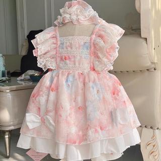 Váy lolita hồng lụa 6d cho bé gái 5-14 kg,váy đầy tháng sinh nhật cho bé chất lụa mềm mịn