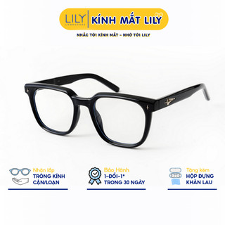 Gọng kính mắt nam nữ LILYEYEWEAR chất liệu nhựa cứng cáp thanh mảnh kiểu dáng thời trang P91380