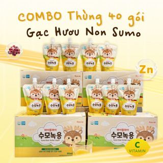 (Quà Tặng) Thùng 4 Hộp 40 Gói Nước Gạc Hươu Non SUMO Cho Bé Thể Tích 80ml/ Gói