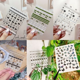 Sticker 3D các mẫu thương hiệu,hoa,thú stick nail mới nhất tuyển chọn, hình dán móng