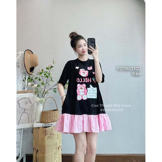 Đầm suông gấu tay ngắn phối đuôi cá sang trọng VIENS STORE