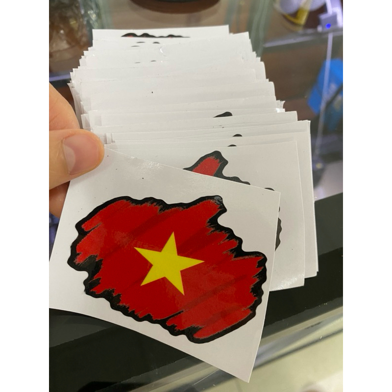 Tem lá cờ Việt Nam ( dán xe,dán điện thoại,laptop...)