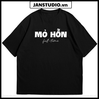 Áo chữ Mỏ Hỗn Full Time, Part Time tấu hài, unisex nam nữ cotton 4 chiều phong cách trẻ trung, năng động