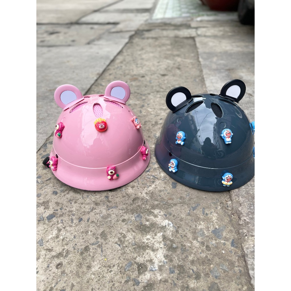 nón bảo hiểm cối cho bé từ 2 tuổi đên 6 tuổi kèm charm gắn nón (cối trơn)