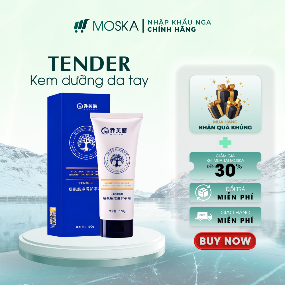 Kem Dưỡng Ẩm Da Tay TENDER Da Tay Mềm Mịn, Trắng Sáng, Mờ Thâm Sạm 100g| Moska Shop