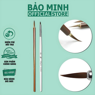 Cọ thư pháp - Cọ thư pháp vẽ nail cán gỗ - Cọ vẽ màu nước - Cọ tô màu nail chuyên dụng