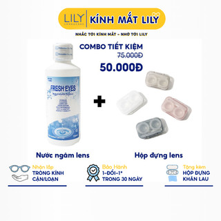 COMBO TIẾT KIỆM - Nước ngâm áp tròng và hộp đựng lens LILYEYEWEAR