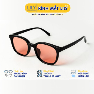 Kính mát mắt vuông nam nữ LILYEYEWEAR chất liệu nhựa cứng cáp chắc chắn CHỐNG TIA UV400 kiểu dáng thời trang P714