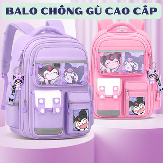  Balo chống gù Kurumi cho bé trai bé gái đi học tiểu học nhiều ngăn họa tiết đáng yêu Xuxukids 2024