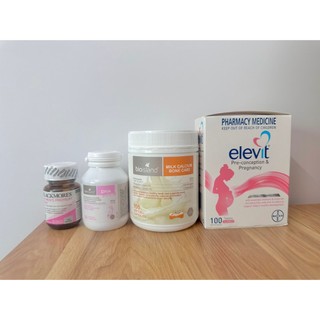 ( Combo )Vitamin chăm sóc sức khỏe cho bà bầu  /// Elevit + Canxi + DHA + Sắt