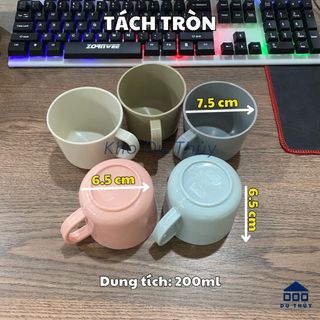 Ca uống nước dùng cho trẻ em và người lớn màu hồng, be, xanh, xám, kem xinh xắn từ gia dụng Du Thủy