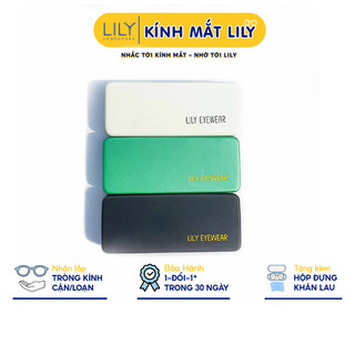 Hộp đựng kính cận cao cấp chất liệu da Lilyeyewear Màu Ngẫu Nhiên