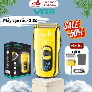 Máy cạo râu 9D VGR-332,Lưỡi cắt sắc, Cạo râu êm ái an toàn cho da,không đau rát pin lithium cao cấp