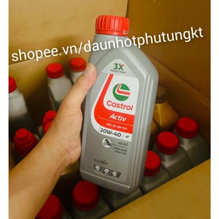 (Mẫu mới) Nhớt Castrol Acitv 3X Protection 4T 20W40 1L, công nghệ tổng hợp dành cho xe số
