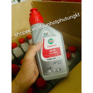 Nhớt Castrol Acitv Scooter 3X Protection 4T 10W40 800ml, công nghệ tổng hợp dành cho xe tay ga