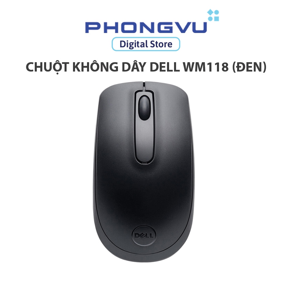 Chuột máy tính không dây Dell WM118 (Đen) - Bảo hành 12 tháng