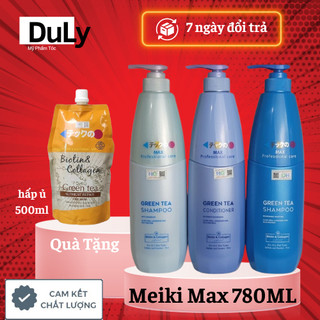 Cặp dầu gội Meiki Max 780Ml dưỡng sinh phục hồi - dưỡng sinh chống gầu - giúp tóc mượt mà chắc khỏe