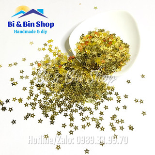 30g Kim Sa Ngôi Sao Phẳng 5mm Đính Kết Trang Phục Thời Trang