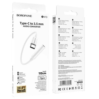 Jack chuyển đổi borofone type c sang chân 3.5mm, cáp chuyển đổi tai nghe type c sang chân 3.5mm cực tiện lợi