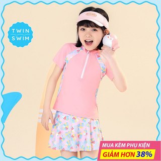Bikini cho bé gái Twin Swim xinh xắn đồ bơi bé gái 10 tuổi bộ bơi bé gái size lớn 45kg TSG015