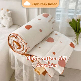 Chăn cotton đũi hàn quốc kích thước 2mx2m3 nhập khẩu, chất liệu mềm mại thoáng mát