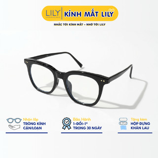 Kính mắt vuông nam nữ LILYEYEWEAR càng bọc kim loại kiểu dáng thời trang 7109