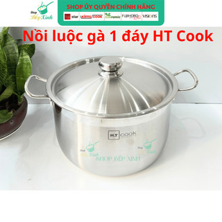 Nồi luộc gà inox 430 Fivestar H.T cook nắp inox 1 đáy bếp từ dùng được mọi bếp  26cm / 28cm / 30cm / 32cm