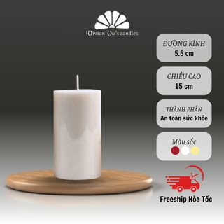 Nến Trụ Tròn VIVIAN Vivian Vu's Candles Size 5.5x15cm Cháy Liên Tục Trong 10 Giờ - Nến Nghệ Thuật Nến Trang Trí