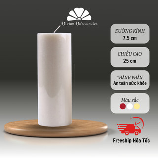Nến Trụ Tròn Vivian Vu's Candles Kích Thước 7.5x25cm 3 Màu Sắc
