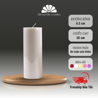 Nến Trụ Tròn Cao Cấp Vivian Vu's Candles Kích Thước 6.5x10cm 5 Màu Sắc
