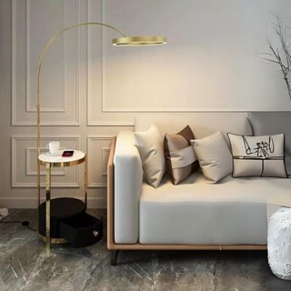 Đèn cây dáng cong Kiểu Ý, Đèn Sàn Ring Led Decor Trang Trí Phòng Khách, Phòng Ngủ Sang Trọng