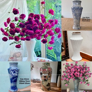 Bình Hoa Cắm Đào Huyền Men Mộc Lọ Hoa Cao Trên 40cm Gốm Sứ Bát Tràng - Gốm Bích