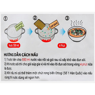 Mì KIMCHI Ottogi gói 120g (bịch 8 gói)