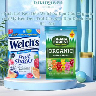 Kẹo dẻo welch's, kẹo gấu organic của mỹ,kẹo dẻo trái cây,kẹo dẻo dành cho bé - mỹ