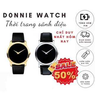 Đồng Hồ MVD Thời Trang Nam Nữ, Đơn Giản Sang Trọng, Dây Da Cao Cấp, Mặt Saphiere Tròn Chống Trầy