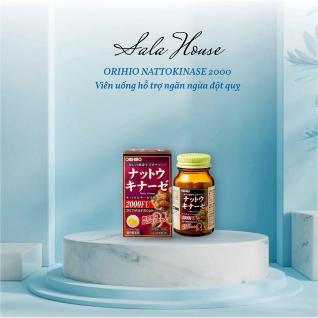 Viên uống hỗ trợ tai biến đột quỵ Nattokinase 2000 Orihiro