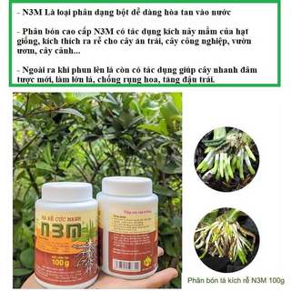 Phân bón lá ra rễ cực mạnh n3m - lọ 100gram