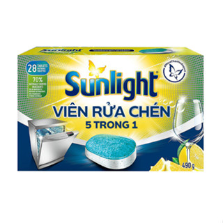 Hộp 28 Viên Rửa Chén Bát Sunlight Cho Máy Rửa Chén Bát 490g