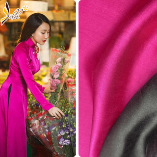Lụa may áo dài - silk – satin màu hồng cánh sen – st22 kr