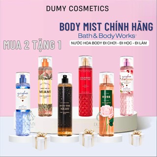 Xịt body mist, Xịt thơm toàn thân body mist Bath And Body Works, xịt thơm toàn thân hương nước hoa 50ml chính hãng